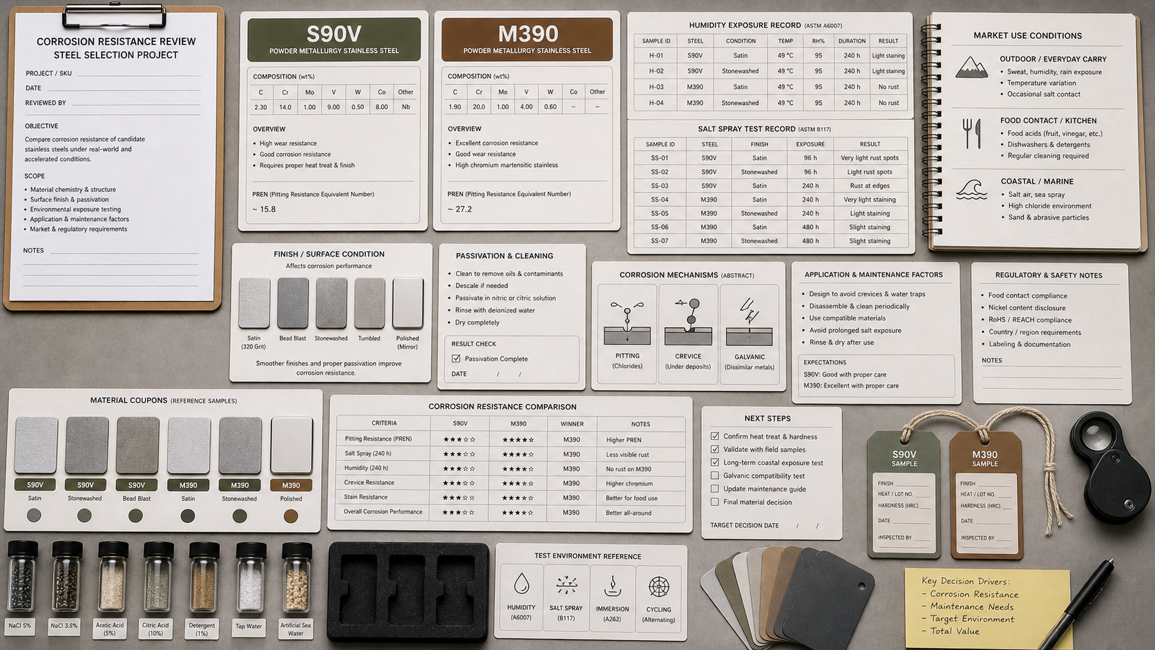 S90V M390 corrosion resistance review S90V M390 corrosion resistance review
