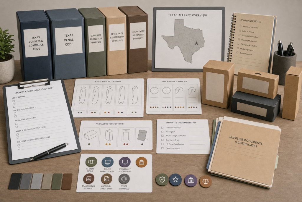 What Should B2B Buyers Check Before Selling Gravity or Pocket Knives in Texas? product planning image