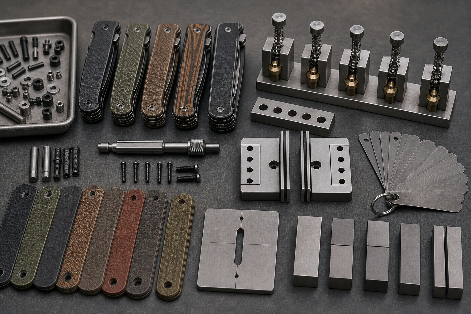traditional folding knife mechanism assembly inspection