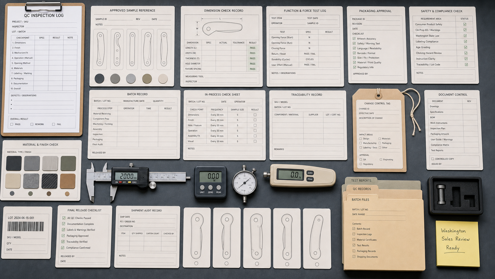 knife QC recordkeeping compliance review knife QC recordkeeping compliance review