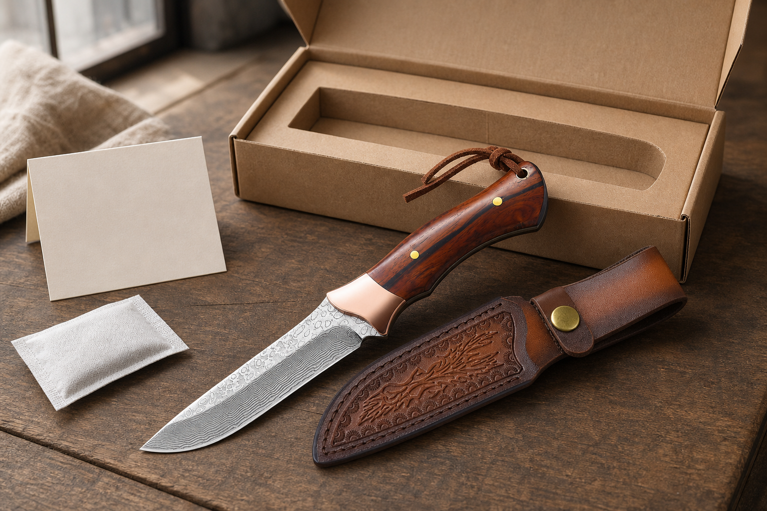 carbon steel knife packaging copy care instructions