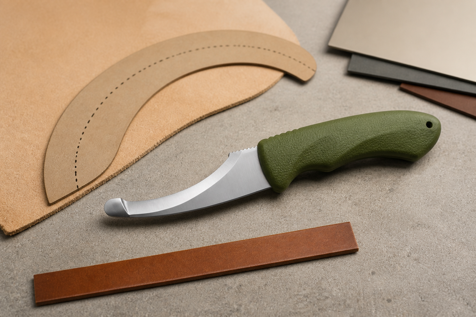 curved blade edge path advantage