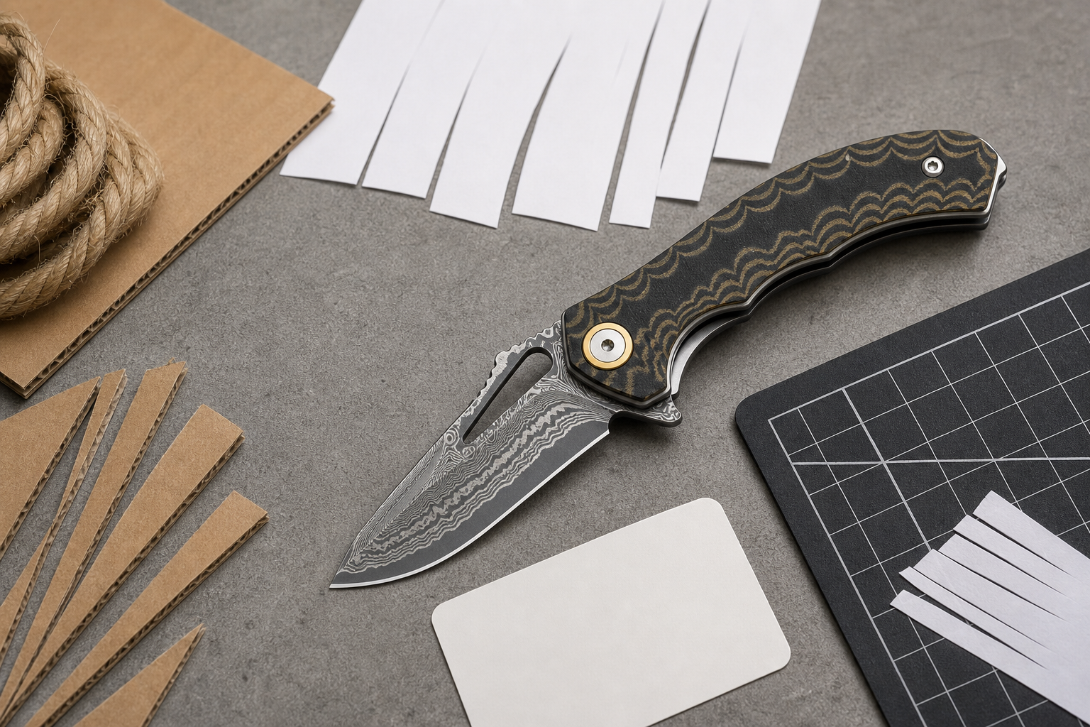 curved blade sharpness testing