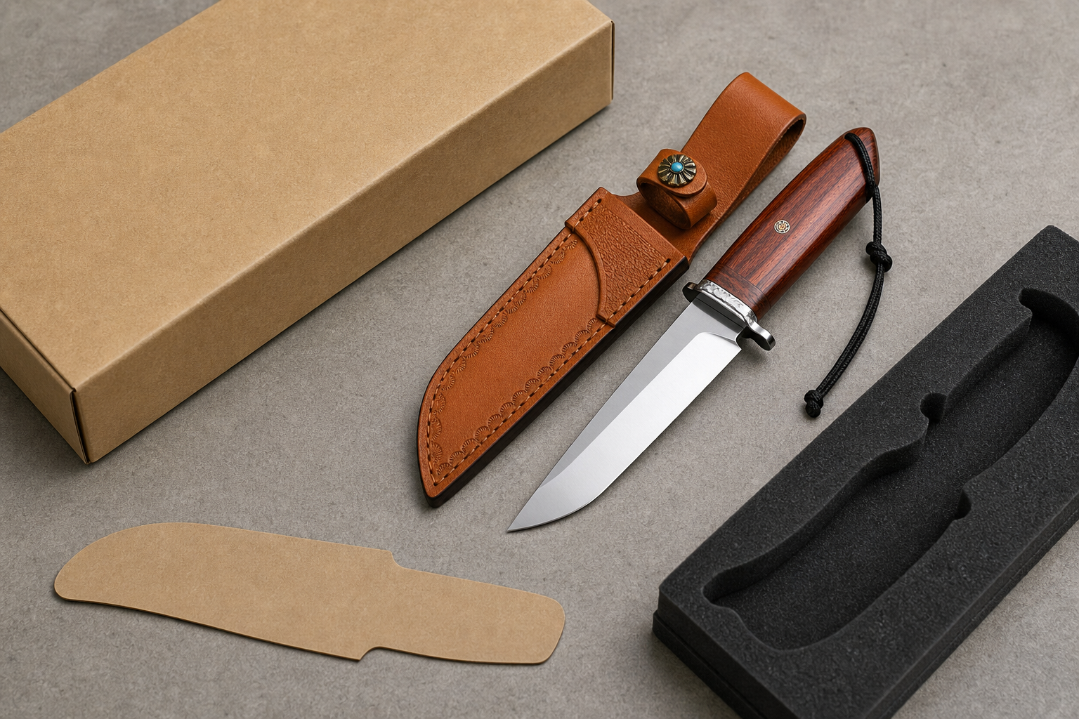 curved blade sheath and packaging fit