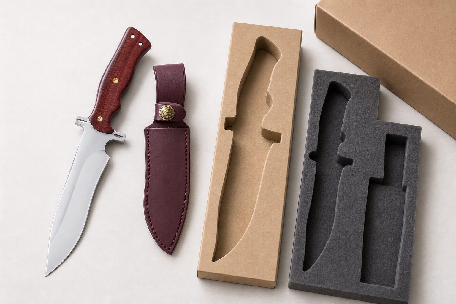 curved blade handle sheath packaging review