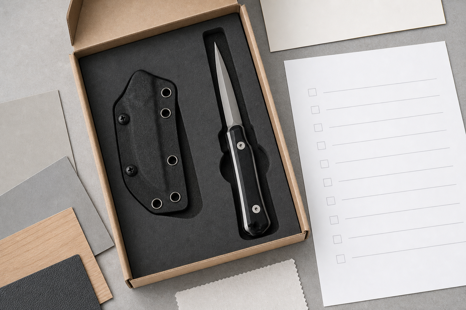 custom fixed blade RFQ checklist
