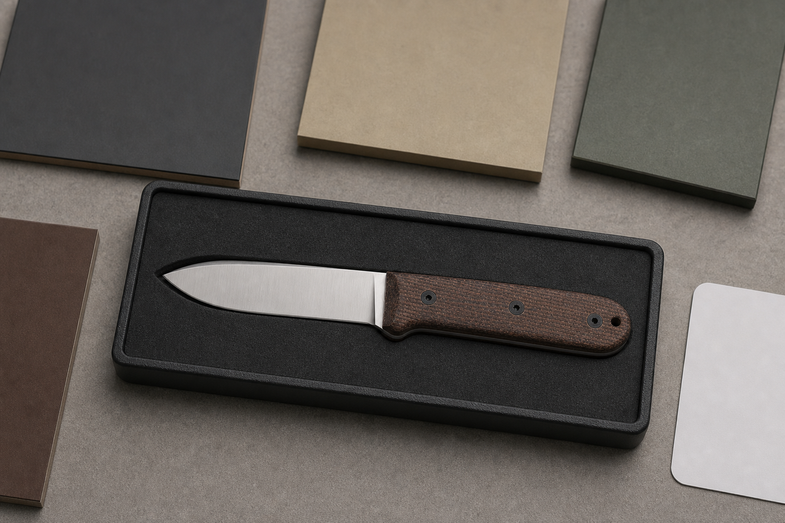 custom fixed blade handle material ergonomics