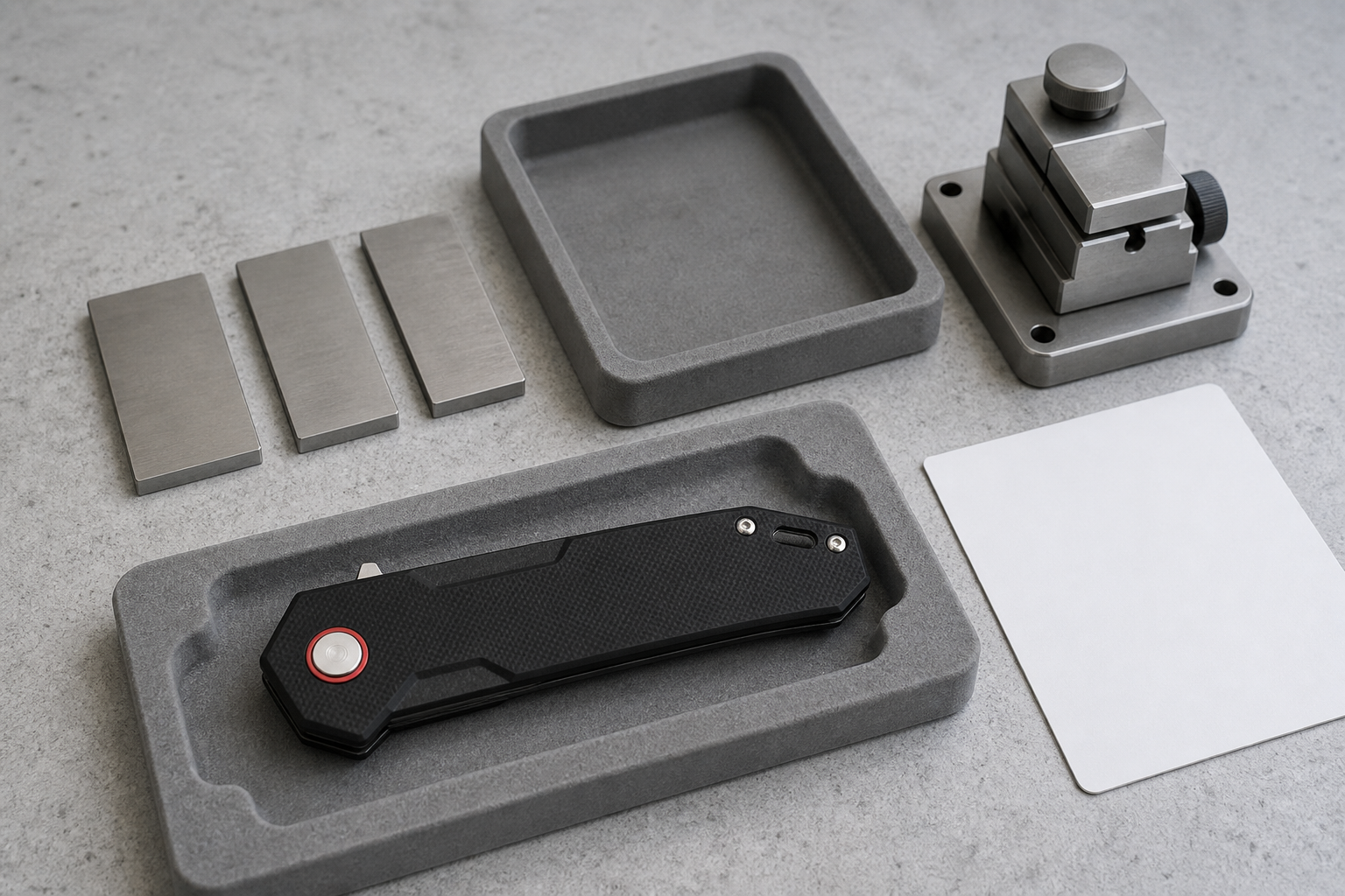 folding knife heat treatment hardness control