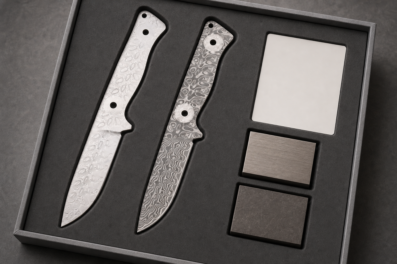 Damascus base steel selection