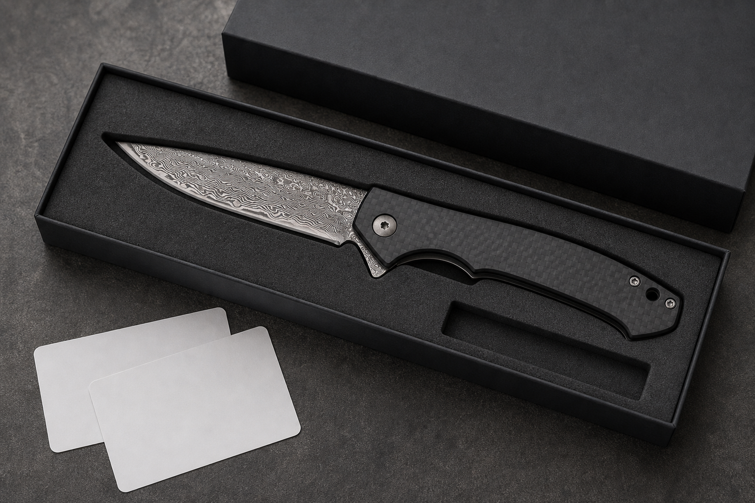 Damascus folding knife sample testing