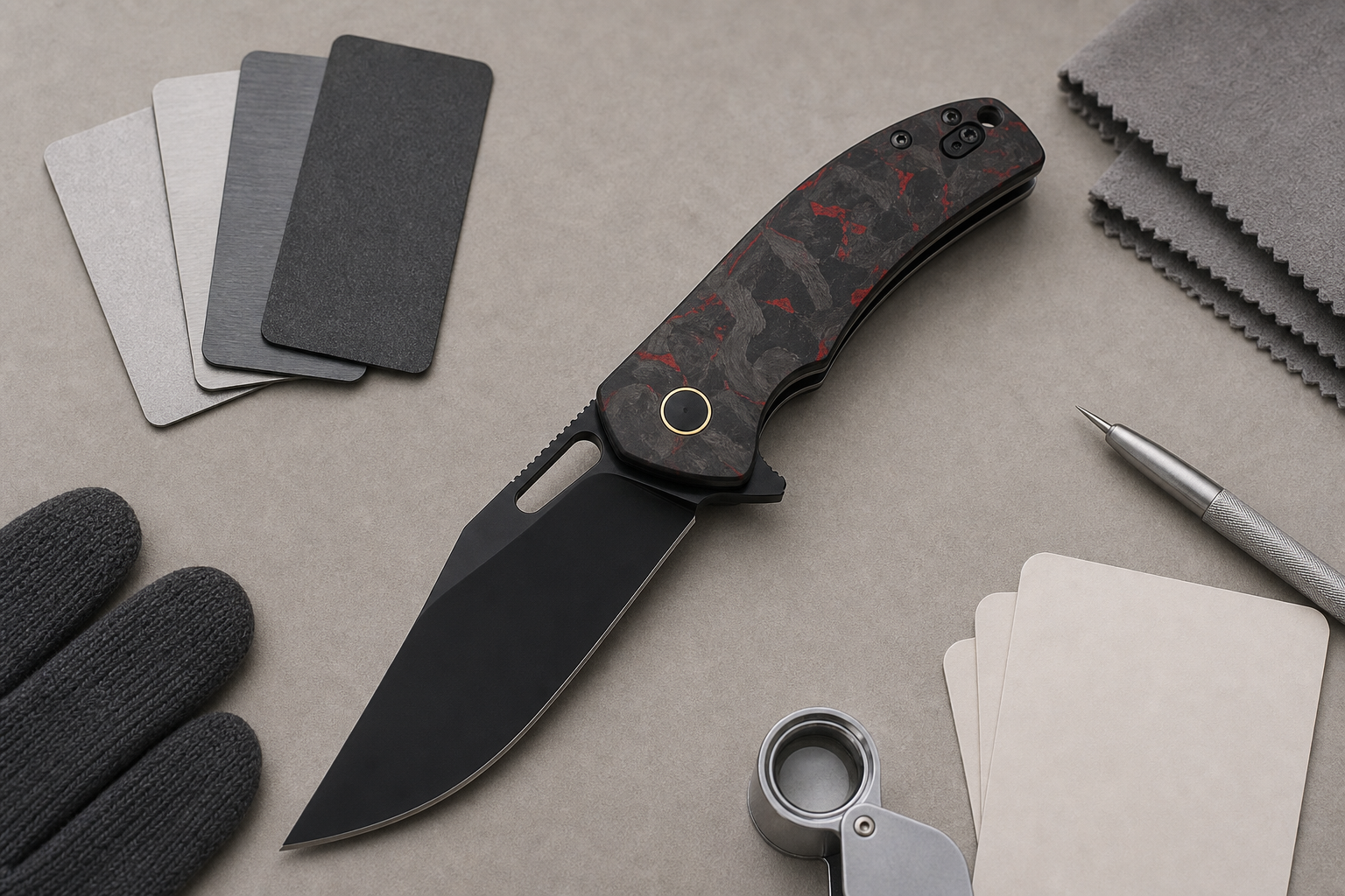 damascus pattern etch finish control