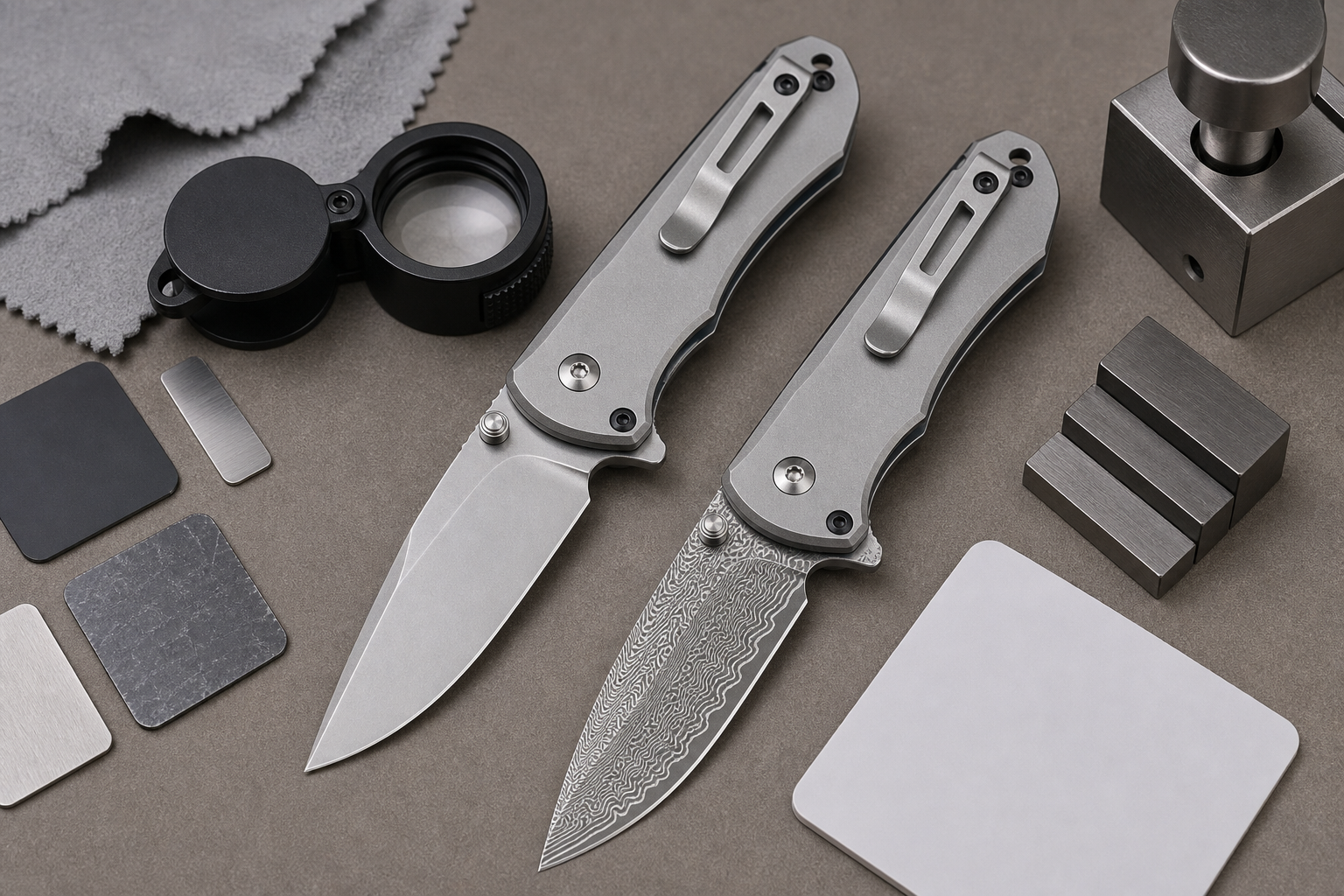 Damascus steel material performance checks