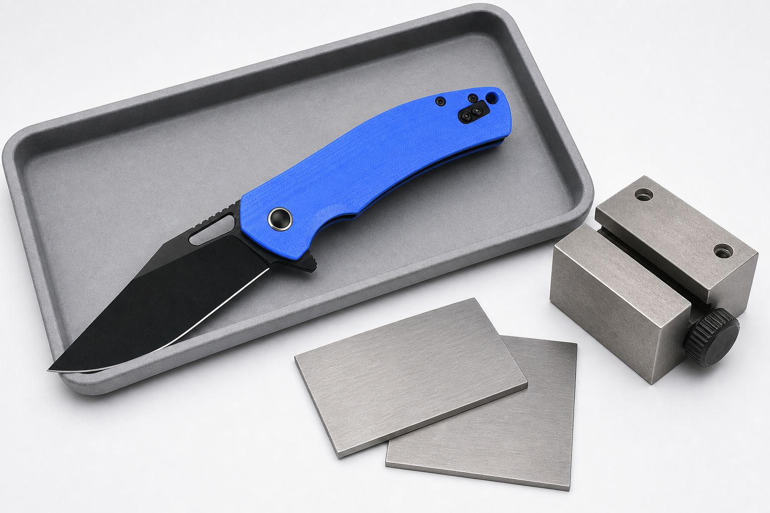 EDC folding knife steel heat treatment edge