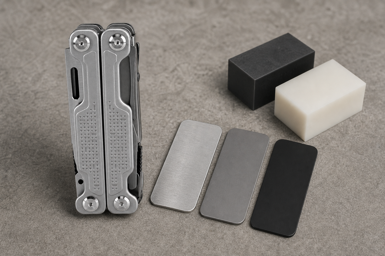 EDC multi-tool materials and finishes