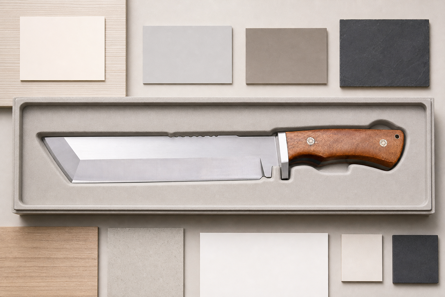 Japanese-style outdoor knife design cues