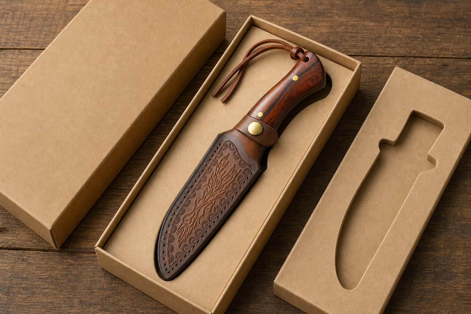 Japanese-style outdoor knife sheath packaging