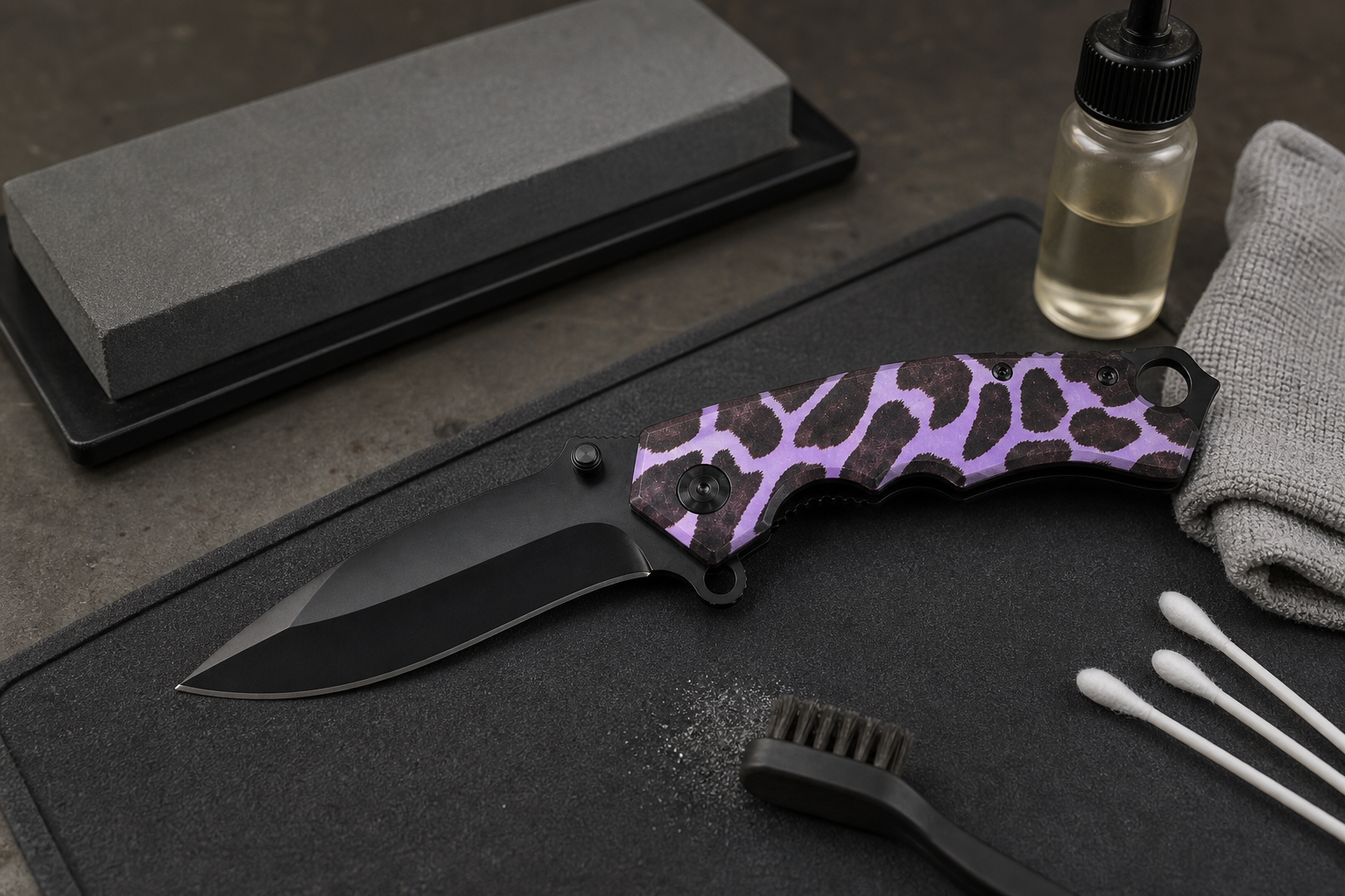 knife cleaning after sharpening repair