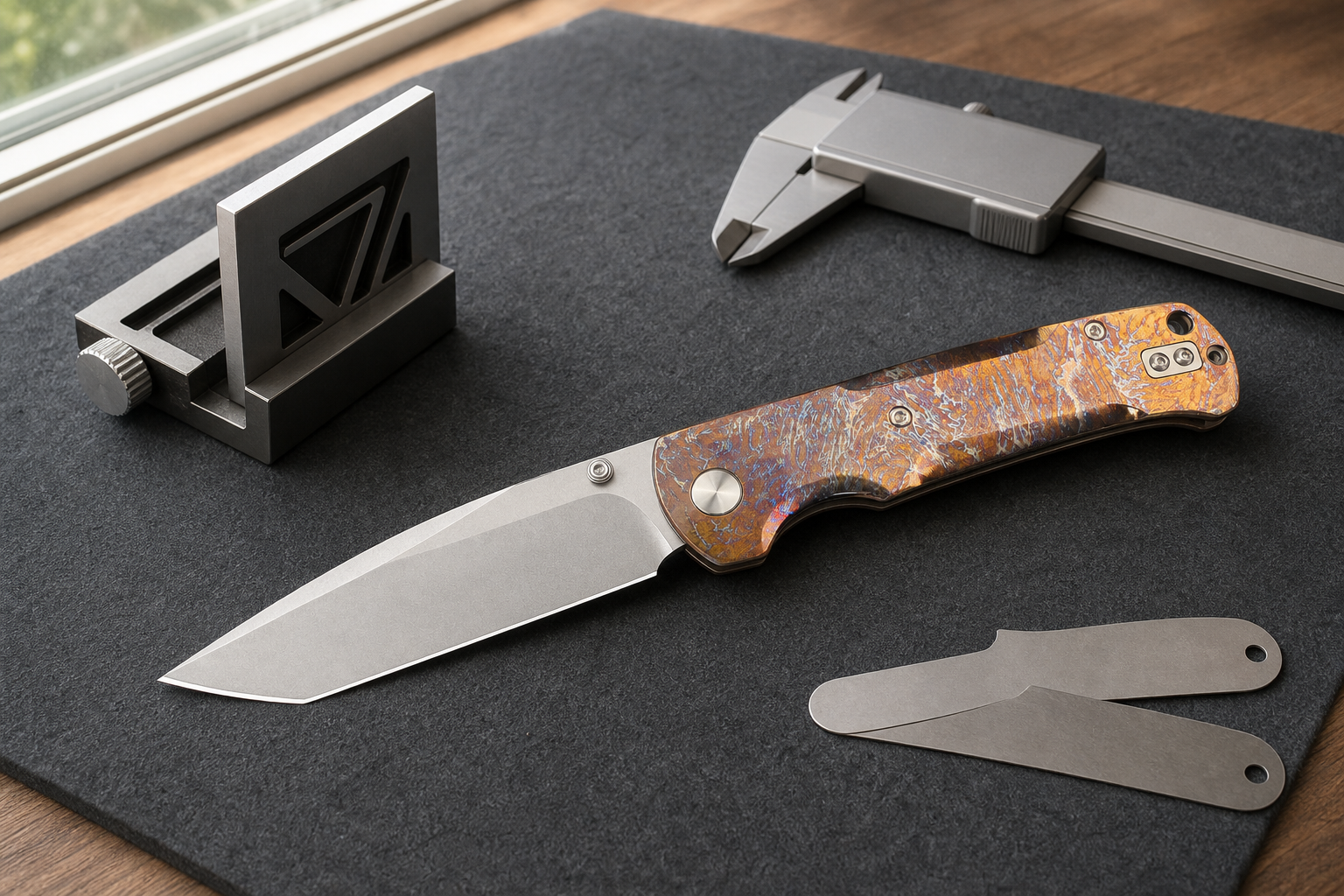 knife edge angle and behind edge thickness QC