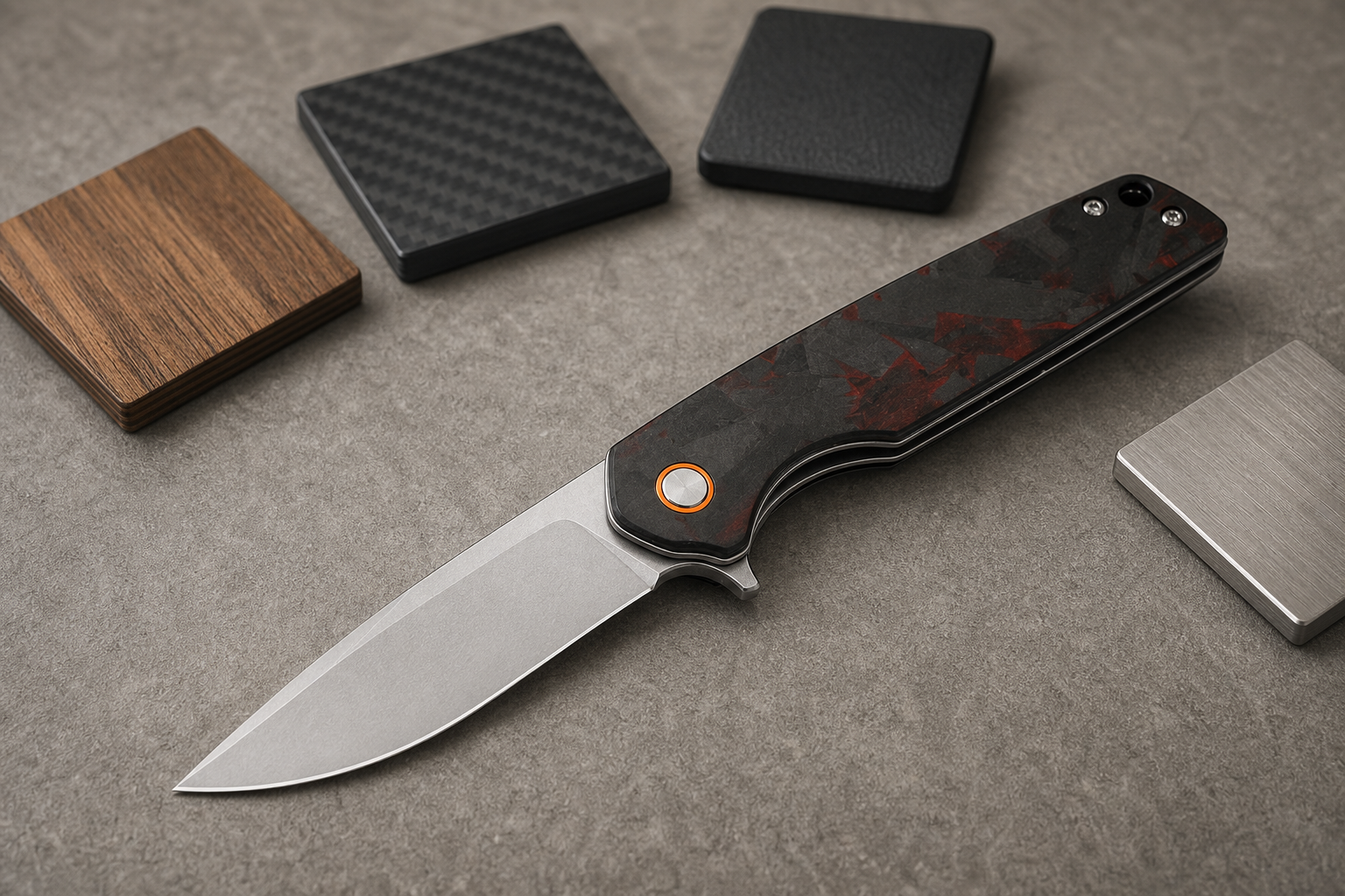 common knife handle material families