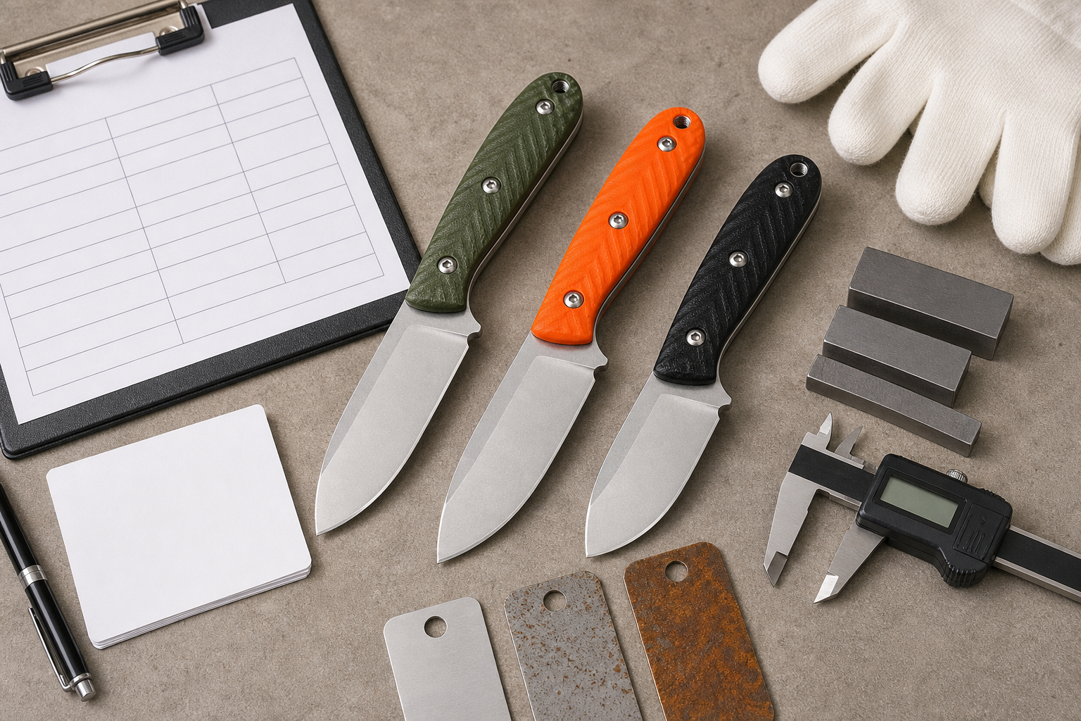 knife rust care RFQ and QC plan