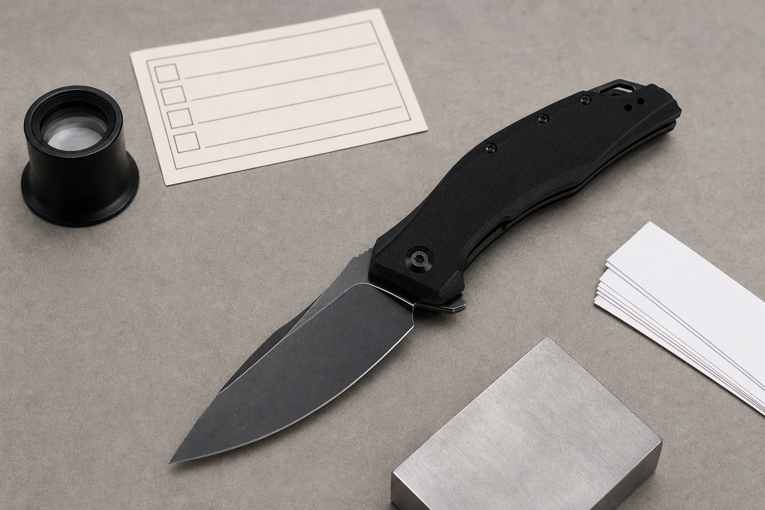knife sharpness QC inspection