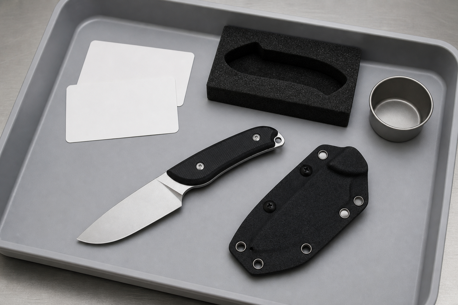 knife size and weight QC inspection