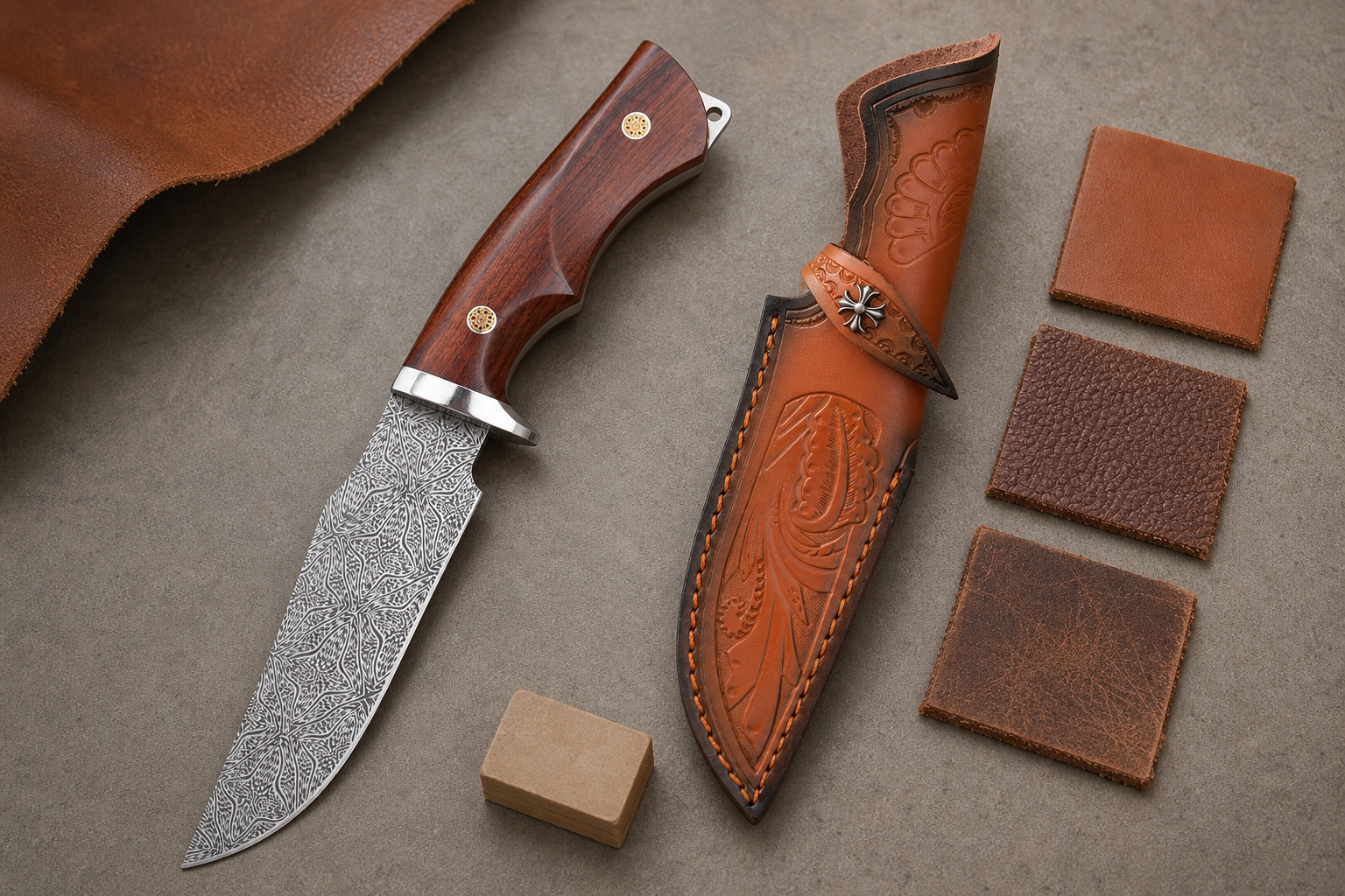 leather type thickness finish selection