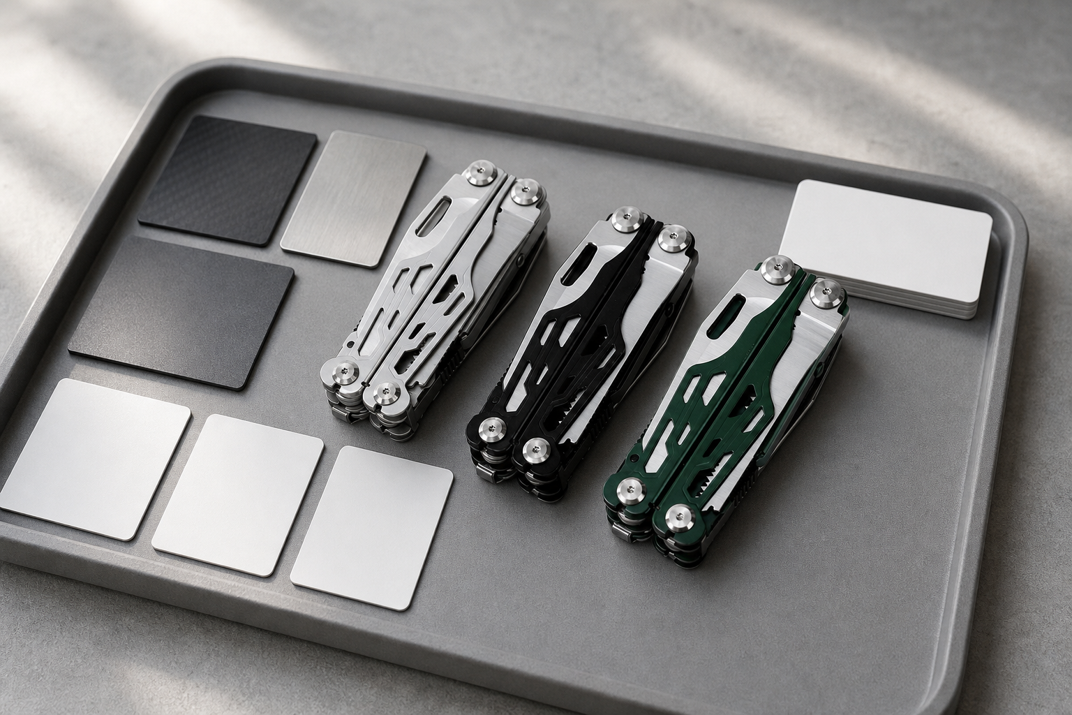 multi-tool materials and surface finishes