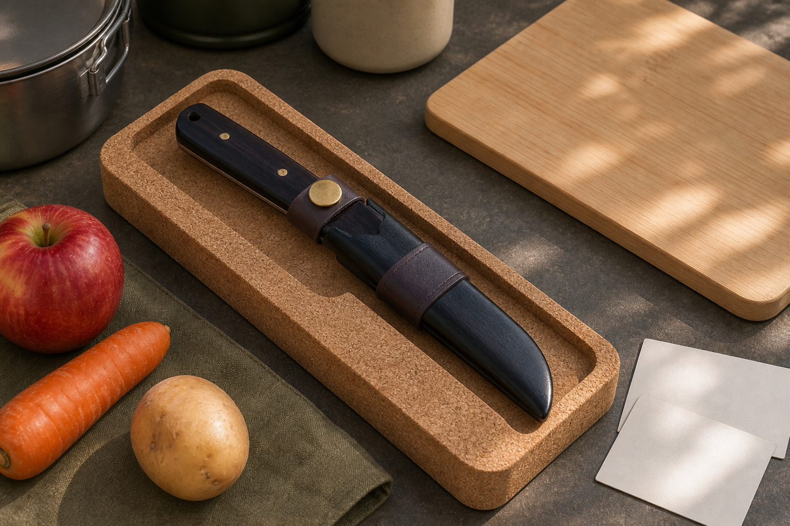 camp food prep outdoor knife design