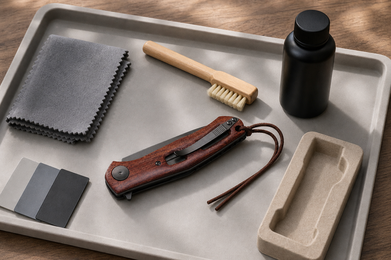 outdoor knife maintenance steel finish packaging