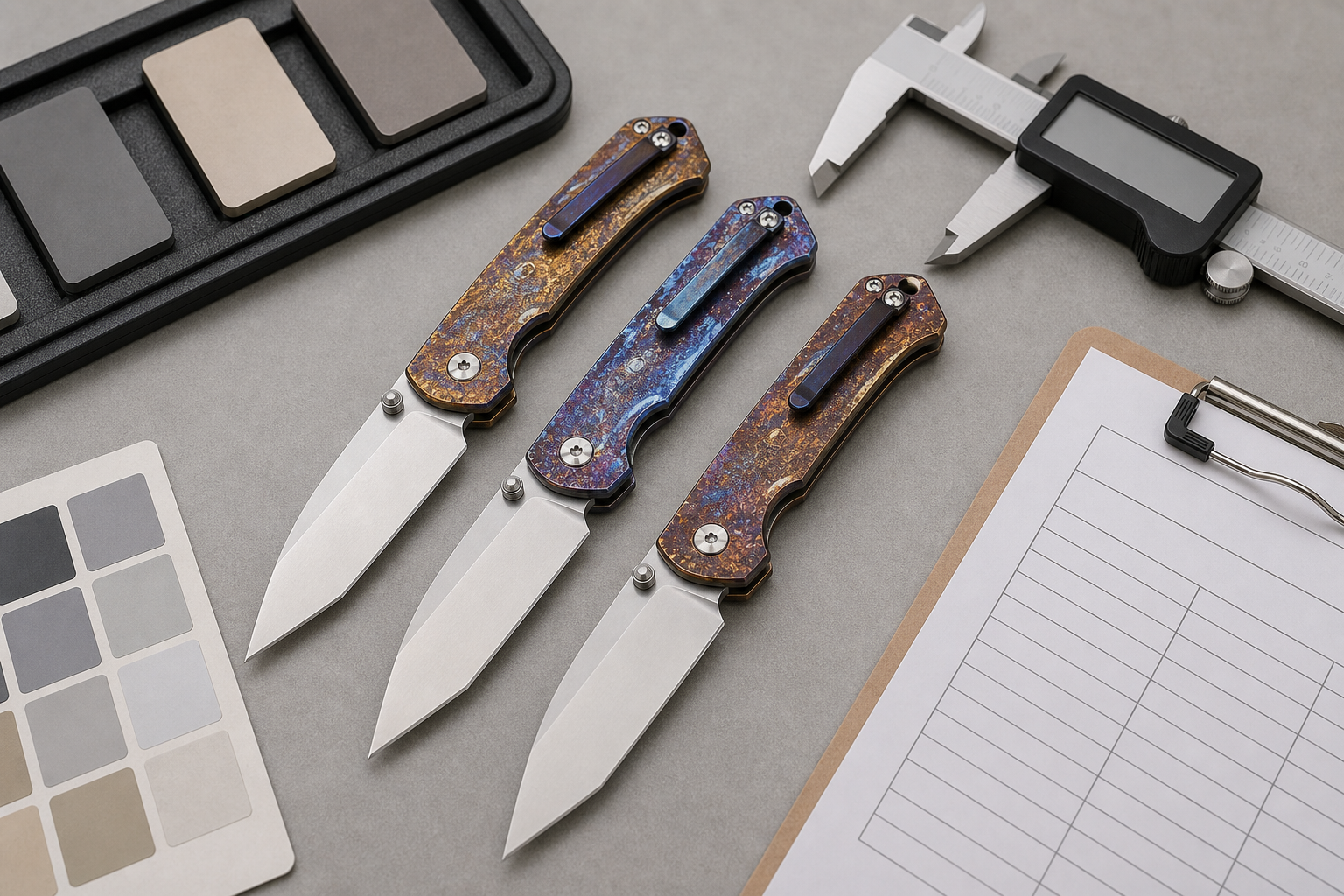 pink knife QC inspection