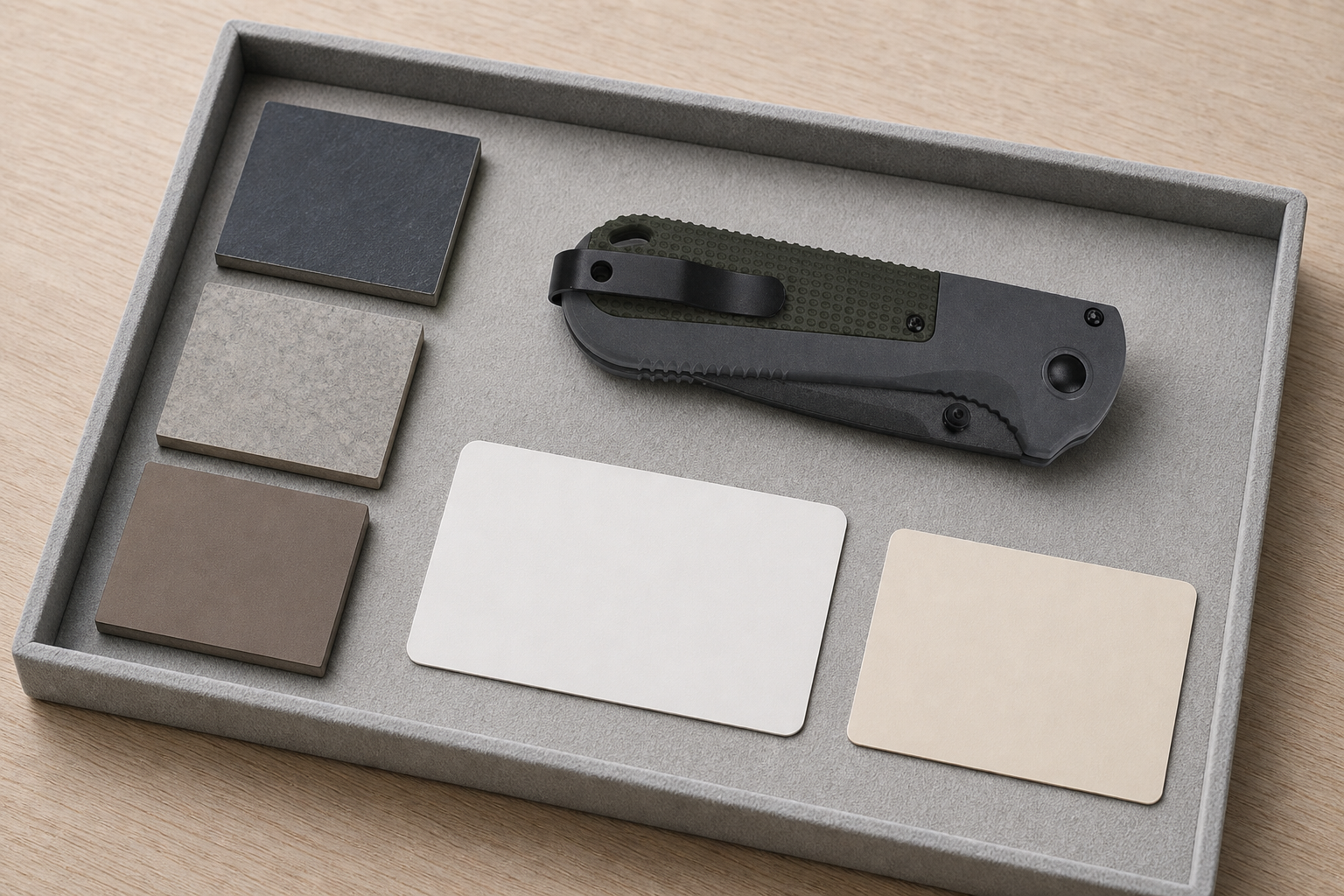 EDC pocket knife materials finishes