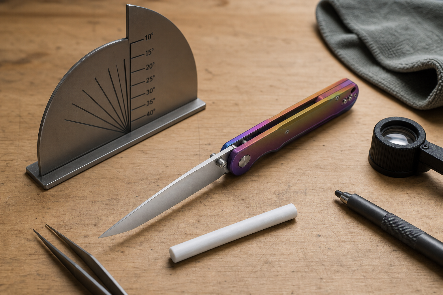pocket knife edge angle steel explanation