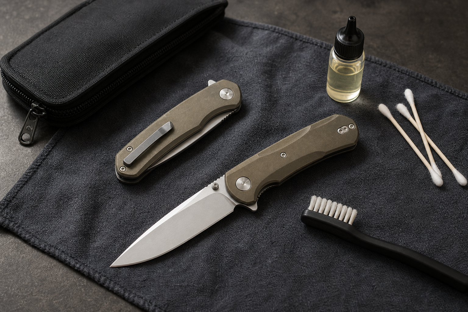 pocket knife cleaning burr removal storage