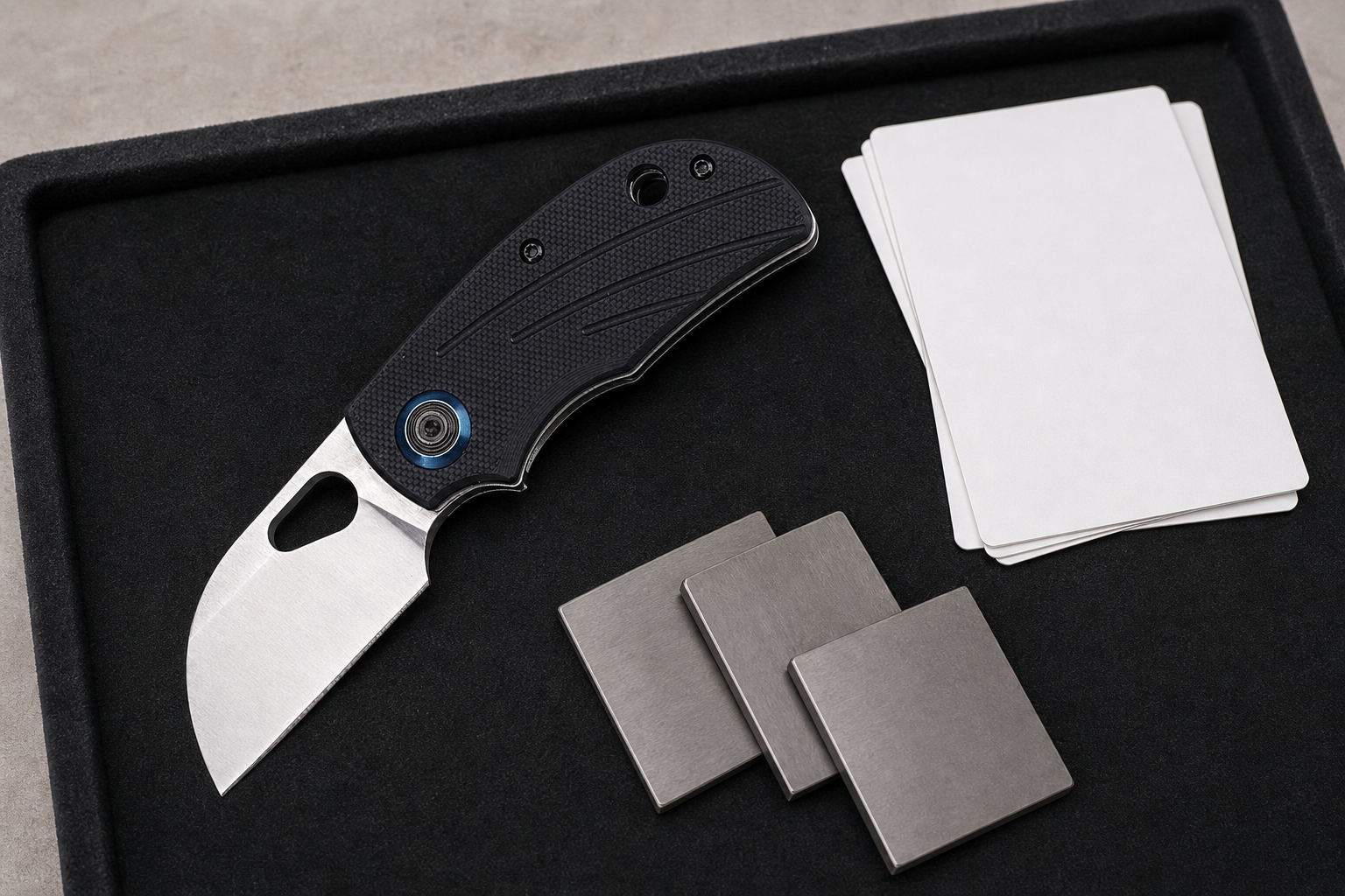 pocket knife Rockwell hardness testing QC