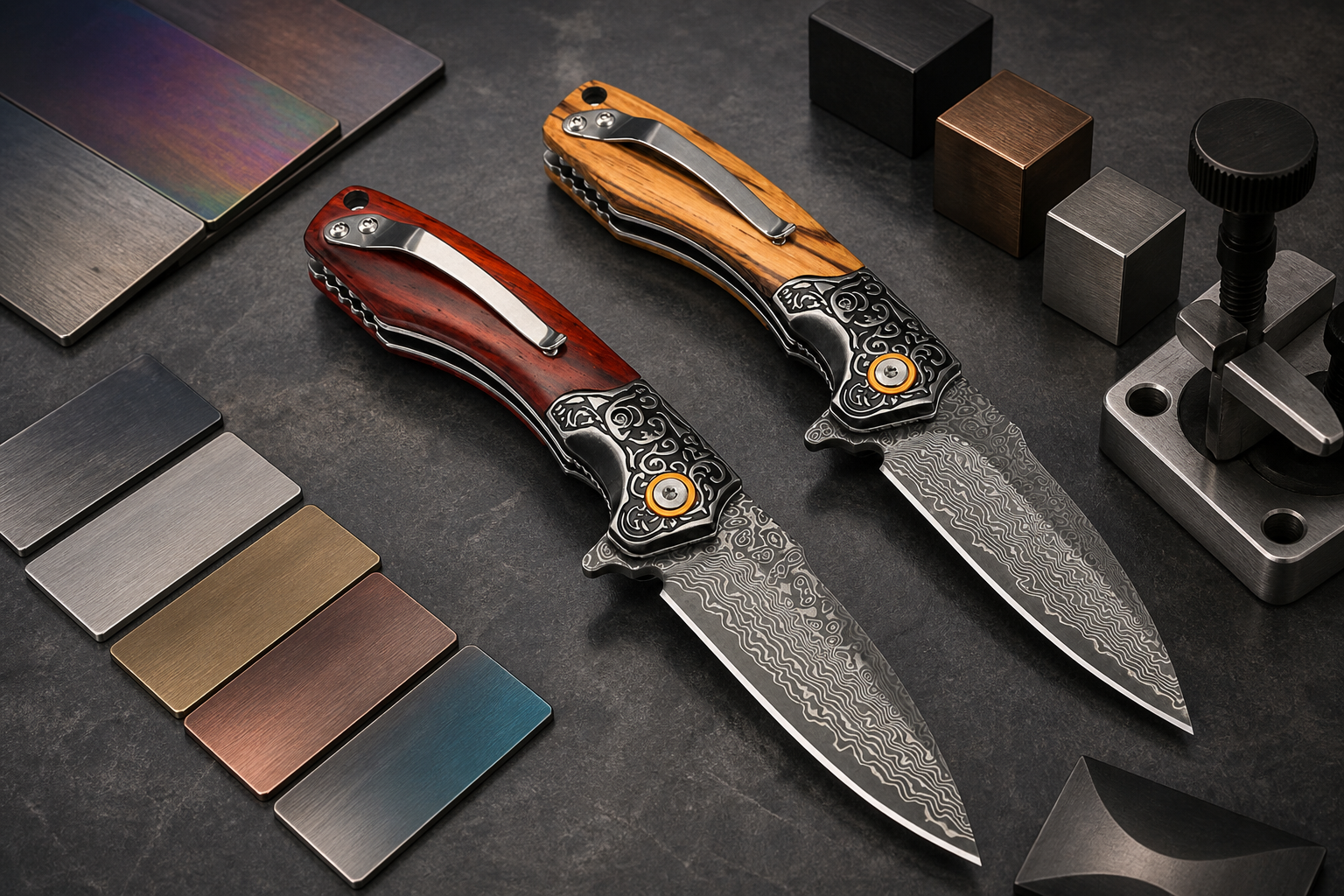rainbow knife finish process comparison