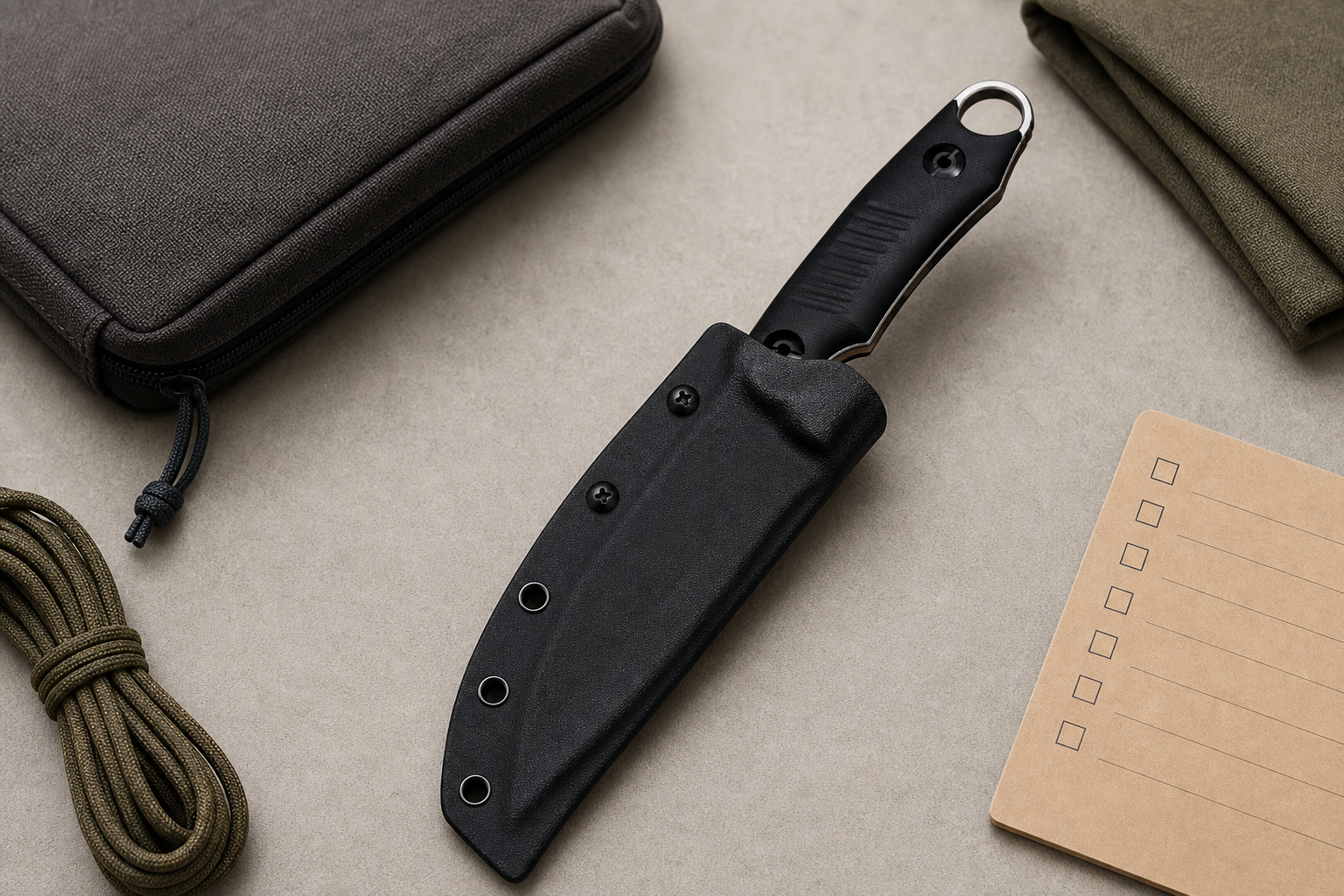 survival knife emergency kit responsible positioning