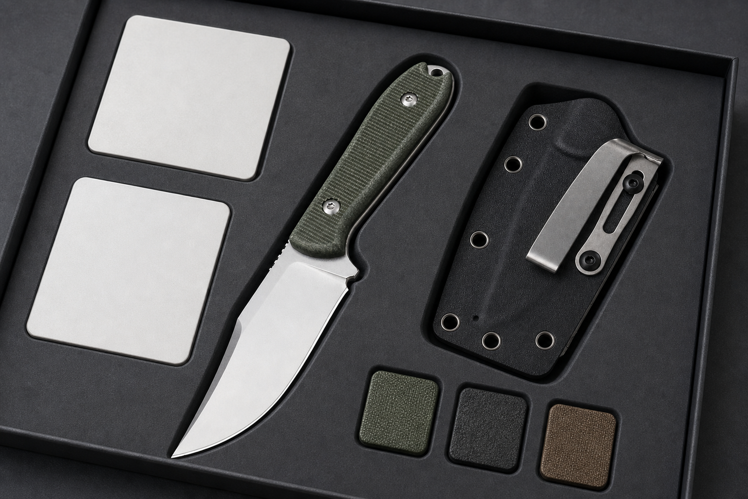 survival-style outdoor knife blade handle safety design